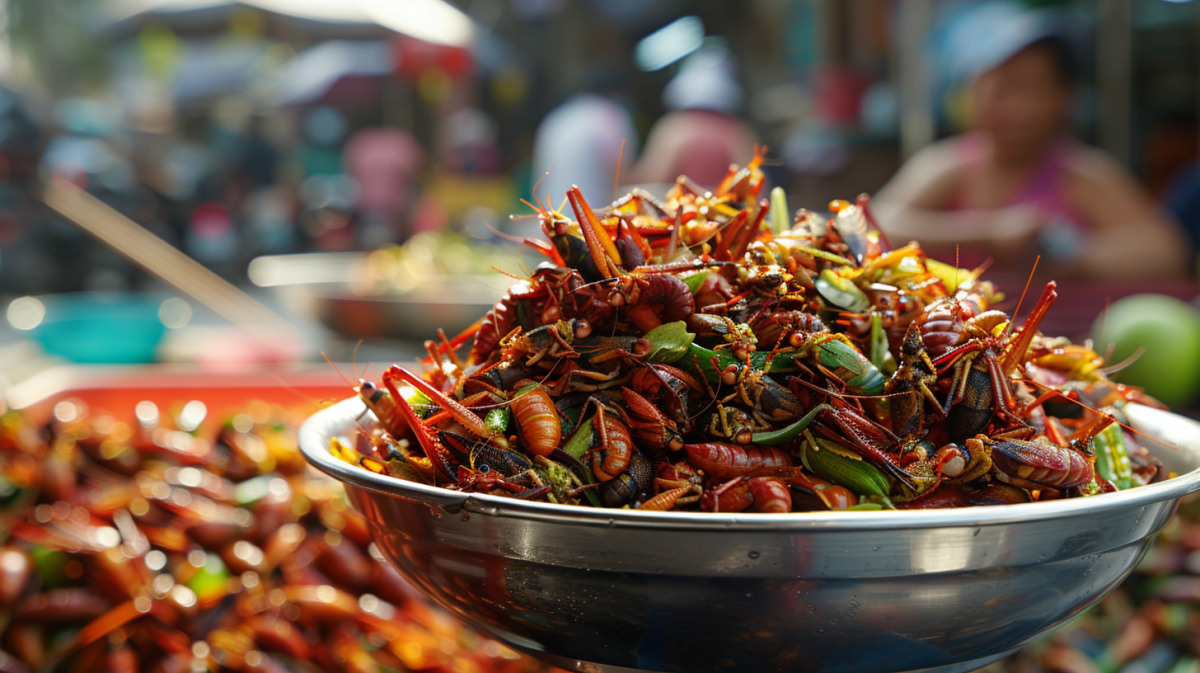 Manger des insectes alimentaires