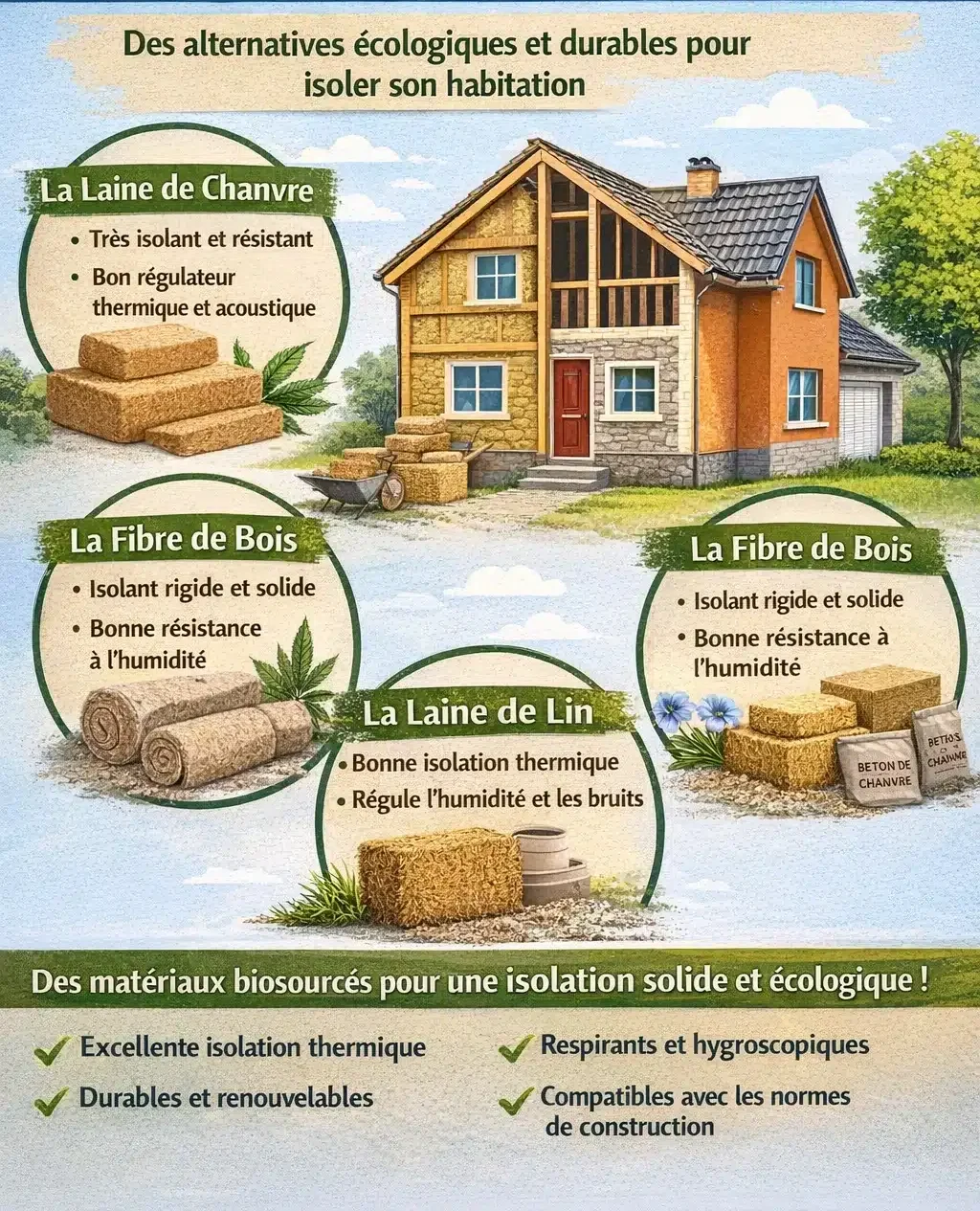 Infographie pour les matériaux biosourcés